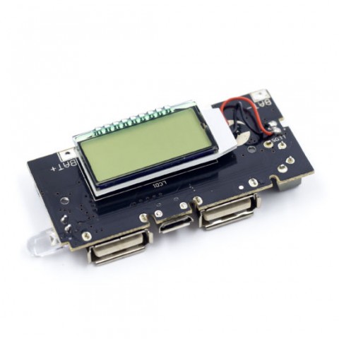 Module sạc pin 18650 LCD USB
